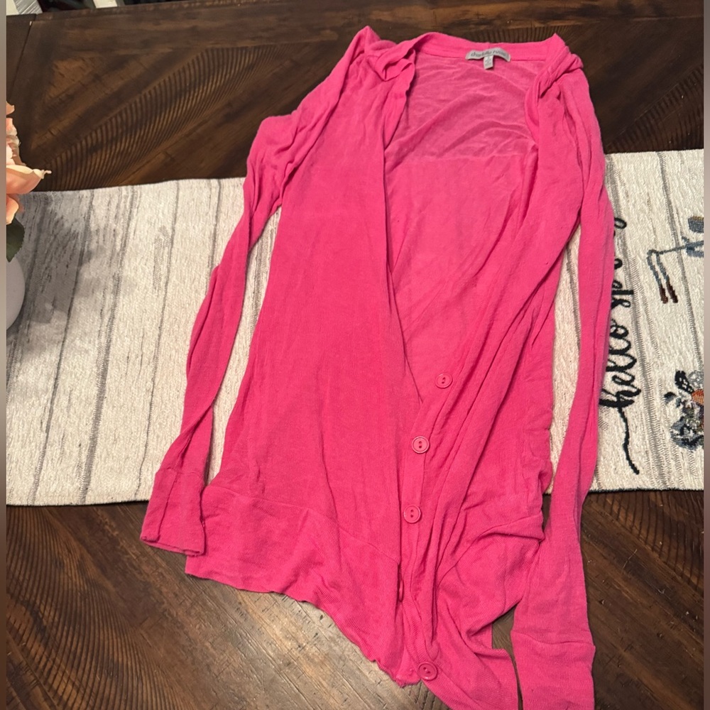 Pink button up cardigan